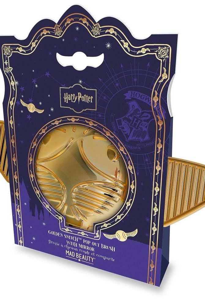 Shop Mad Beauty Harry Potter Snitch Pop out Brush Hair Brush for women – premium loungewear and festival fashion at Spoiled Brat
