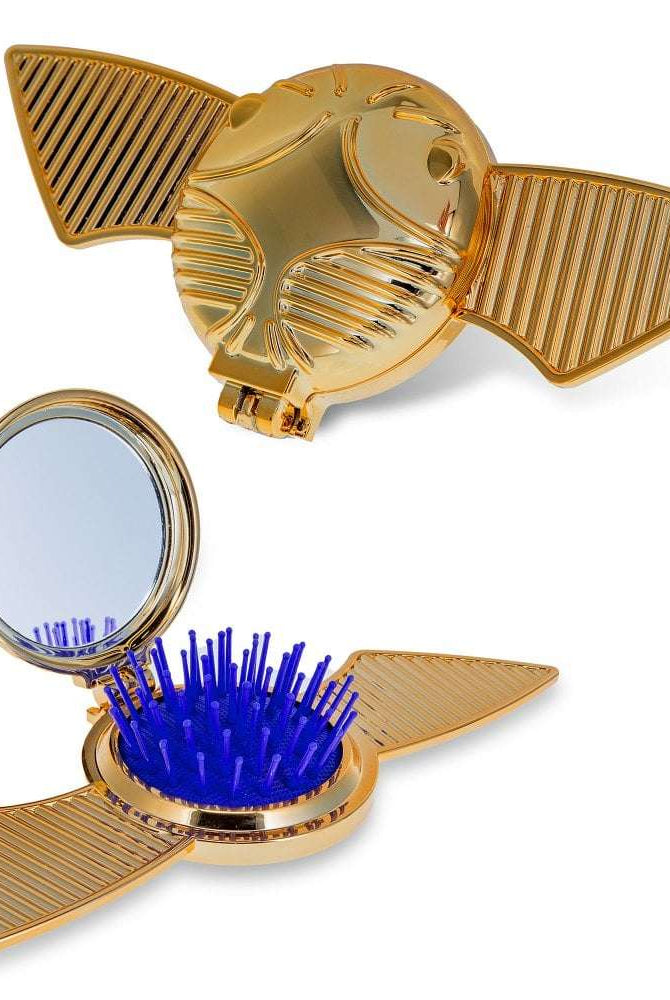 Shop Mad Beauty Harry Potter Snitch Pop out Brush Hair Brush for women – premium loungewear and festival fashion at Spoiled Brat