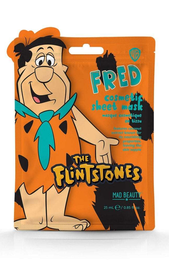 Shop Mad Beauty Mad Beauty Warner Brothers Flintstones Cosmetic Sheet Mask as seen on Karen Hauer Face Mask for women – premium loungewear and festival fashion at Spoiled Brat