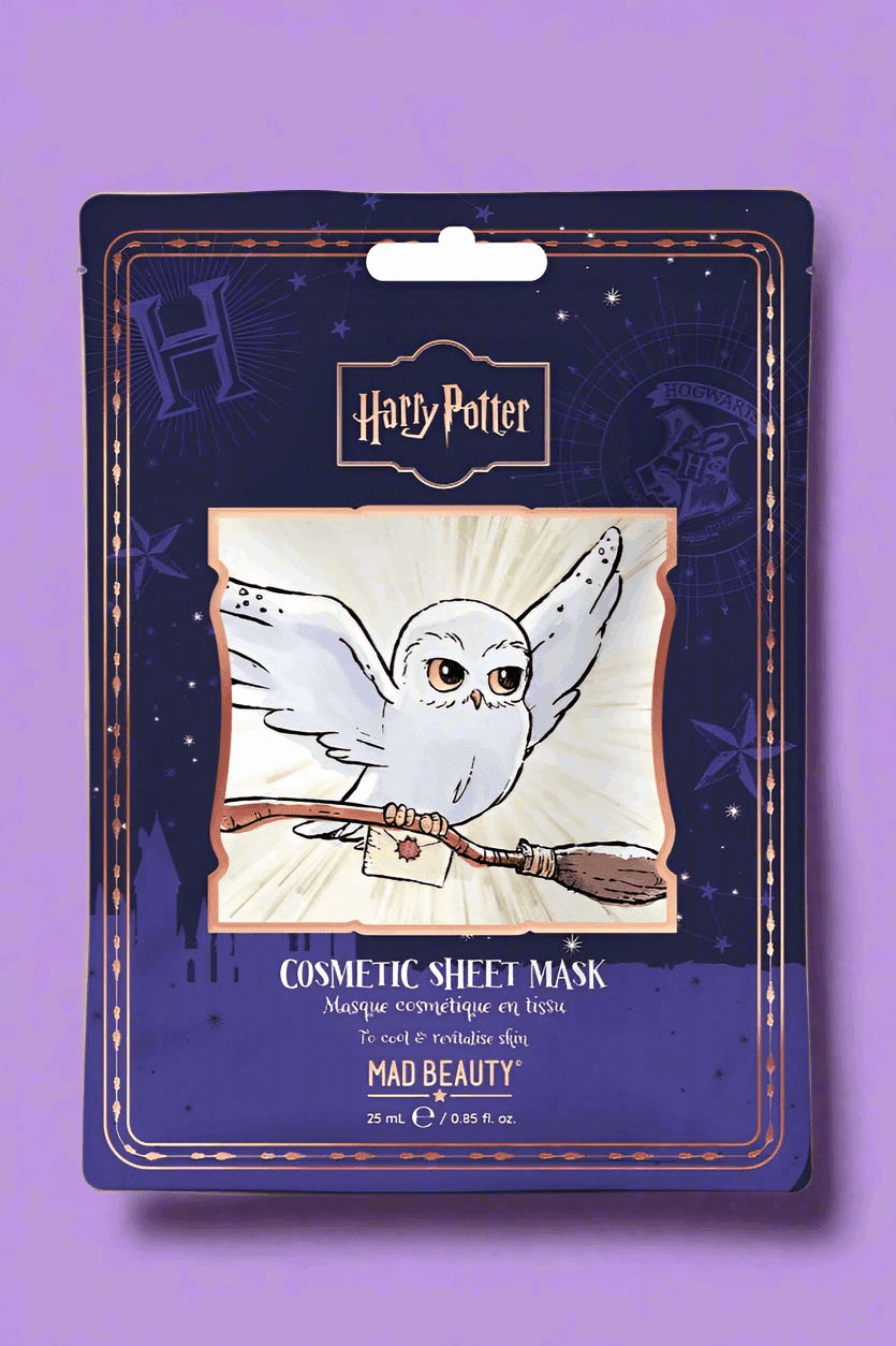 Shop Mad Beauty Warner Brothers Cosmetic Sheet Mask - Hedwig Face Mask for women – premium loungewear and festival fashion at Spoiled Brat