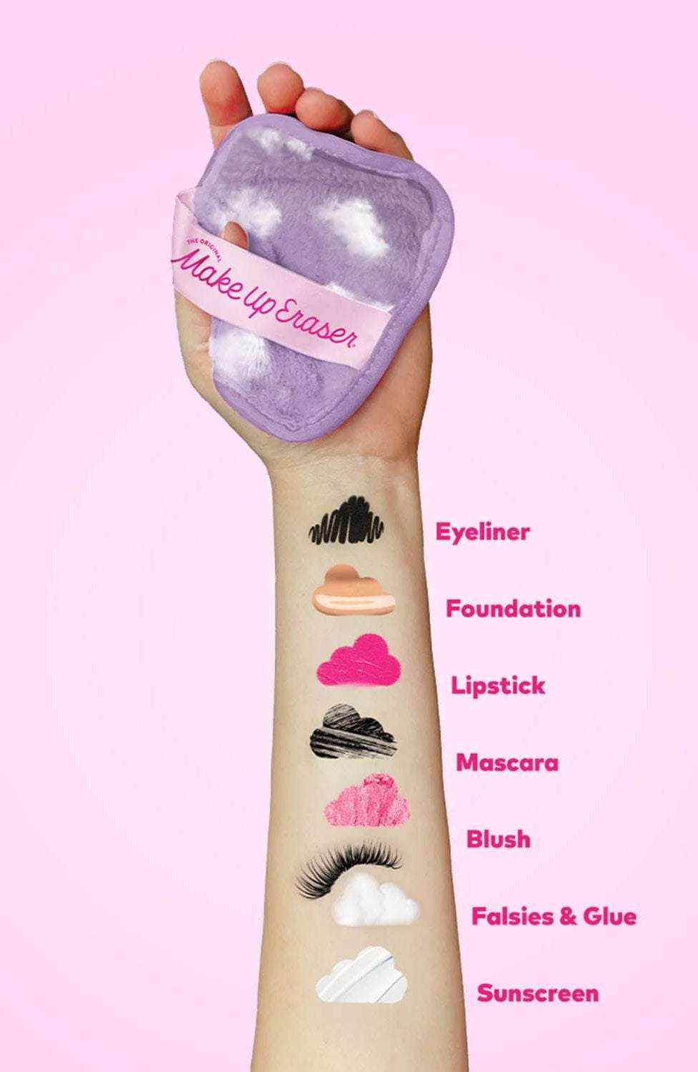 Shop Makeup Eraser Cloud 9 7 - Day MakeUp Eraser Set & Cosmetic Bag Beauty Product for women – premium loungewear and festival fashion at Spoiled Brat