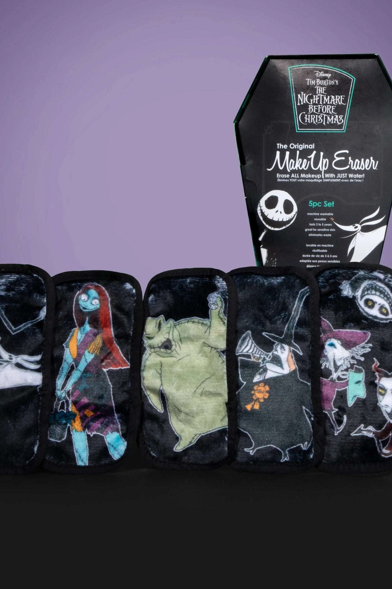 Makeup Eraser Disney Nightmare Before Christmas 5pc Mini Set Beauty Product by Makeup Eraser as seen on celebrities