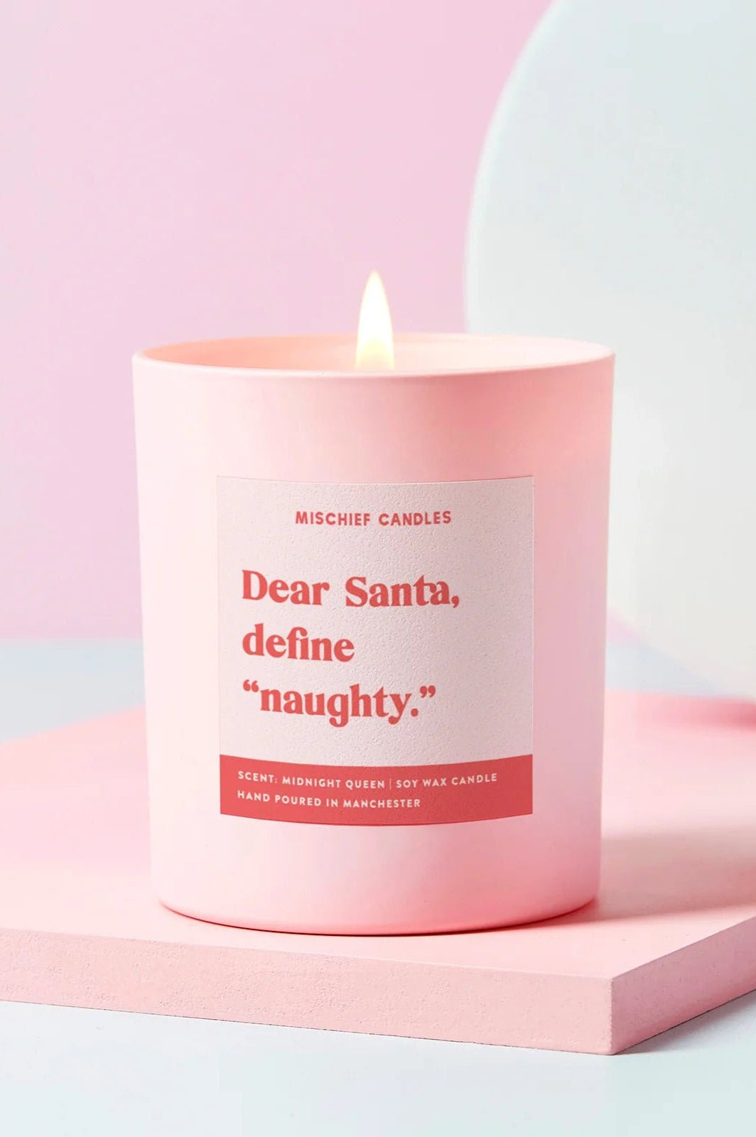 Shop Mischief Candles Dear Santa Define Naughty Candle Candles for women – premium loungewear and festival fashion at Spoiled Brat