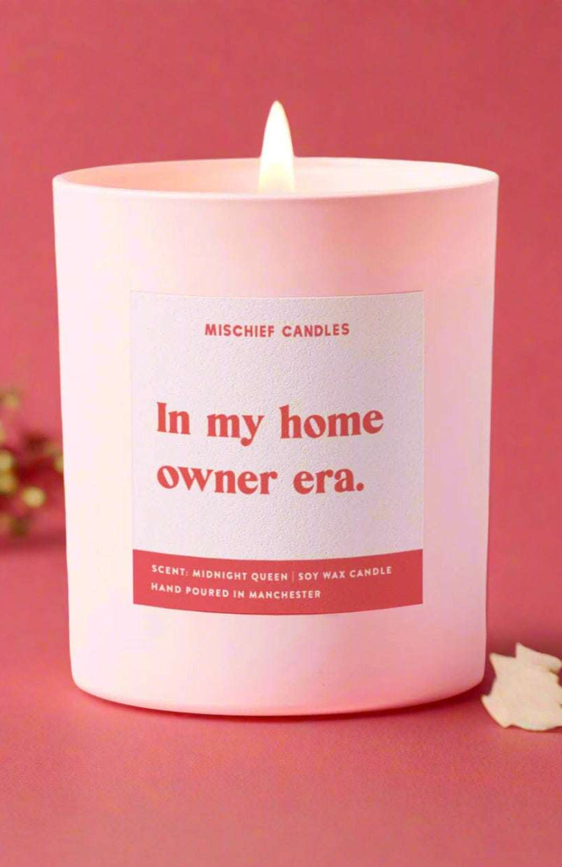 Shop Mischief Candles Mischief Candles New Home Gift Funny New Home Gift Candle Home Owner Era Candles for women – premium loungewear and festival fashion at Spoiled Brat