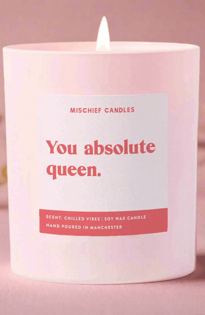 Shop Mischief Candles Mischief Candles You Queen Candle Candles for women – premium loungewear and festival fashion at Spoiled Brat