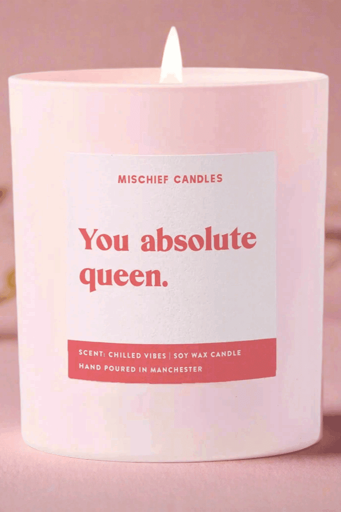 Mischief Candles You Queen Candle by Mischief Candles – Candles – Pink | Spoiled Brat UK