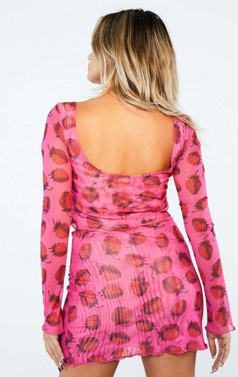 New Girl Order Strawberry Mesh Mini Skirt Mini Skirt by New Girl Order as seen on celebrities