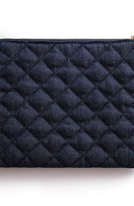 Shop Packed Party Packed Party Back to Fun Denim Everything Pouch Clutch Bag for women – premium loungewear and festival fashion at Spoiled Brat