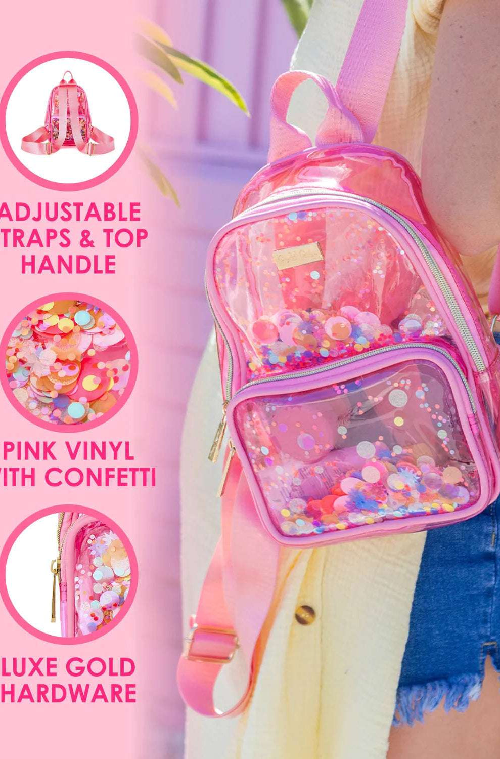 Shop Packed Party Packed Party Bring On The Fun Mini Confetti Backpack Backpack for women – premium loungewear and festival fashion at Spoiled Brat
