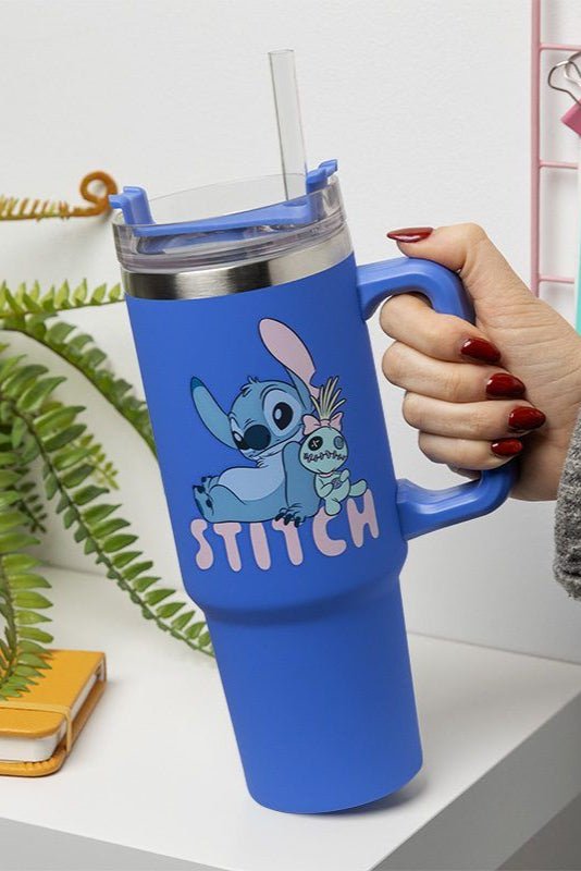 Shop Paladone Disney Stitch 1200ml Insulated Cup and Straw Travel Mug for women – premium loungewear and festival fashion at Spoiled Brat