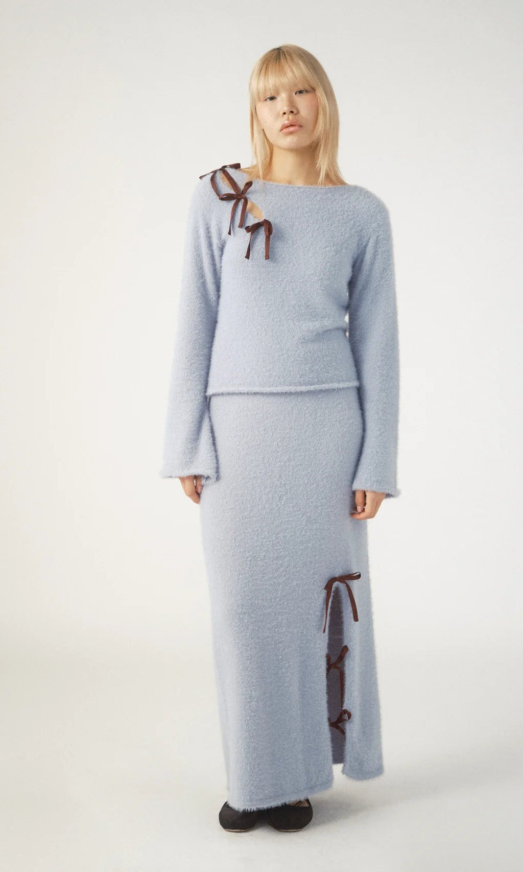 Pixie & Peach Chloe Cosy Bow Maxi Skirt - Spoiled Brat