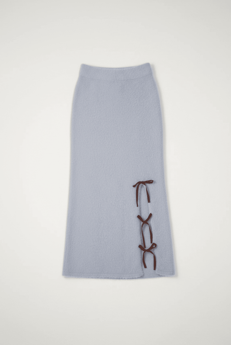 Shop Pixie and Peach Pixie & Peach Chloe Cosy Bow Maxi Skirt Maxi Skirt for women – premium loungewear and festival fashion at Spoiled Brat