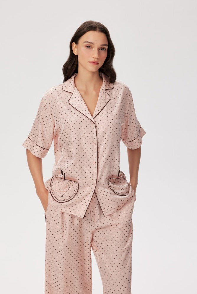 Shop Pixie and Peach Pixie & Peach Chrissie Short Sleeve Shirt Shirt for women – premium loungewear and festival fashion at Spoiled Brat