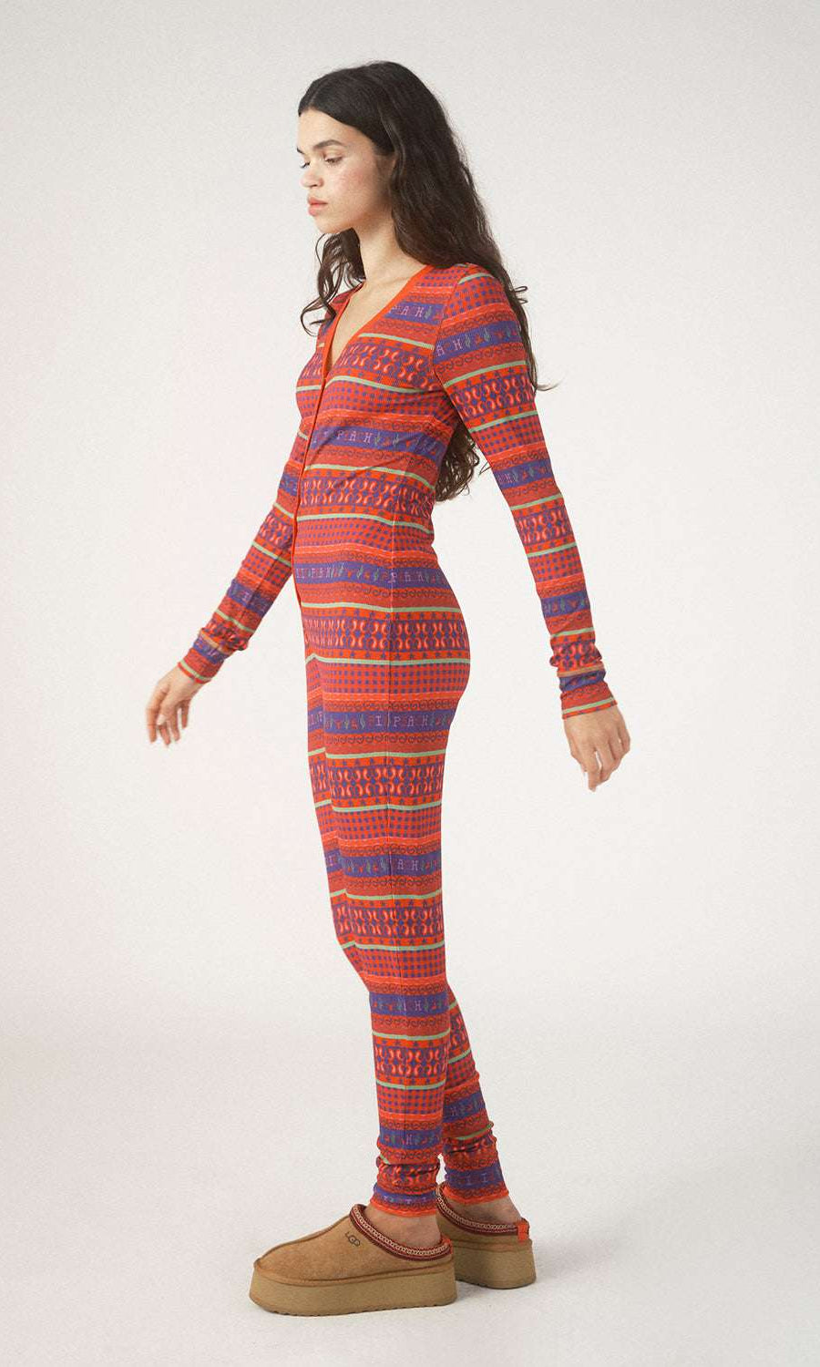 Pixie & Peach Fairisle Christmas Onesie - Spoiled Brat