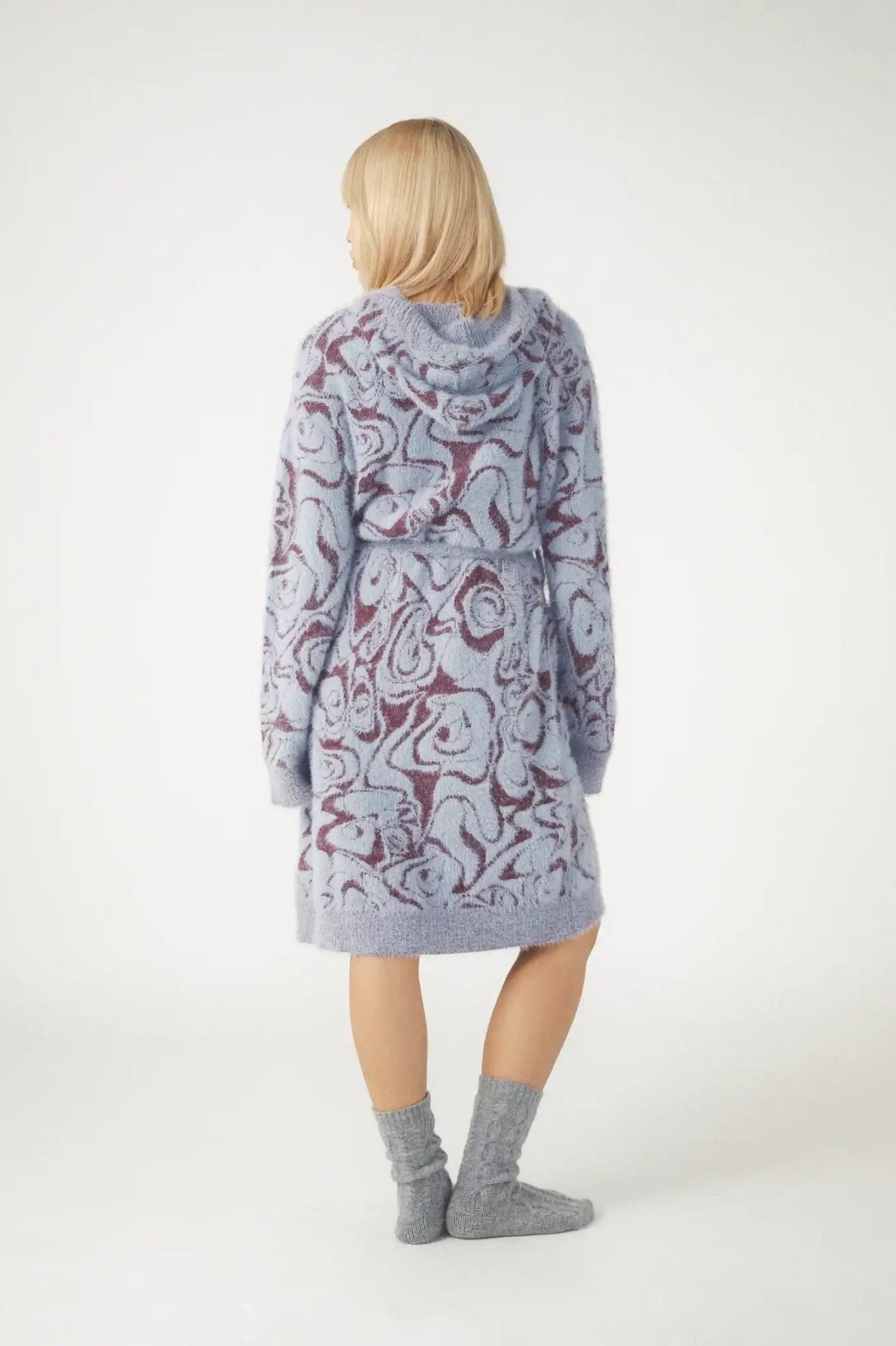 Shop Pixie and Peach Pixie & Peach Hope Jacquard Knitted Robe Bath Robe for women – premium loungewear and festival fashion at Spoiled Brat