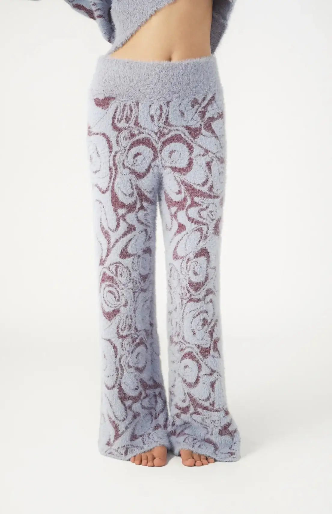 Shop Pixie and Peach Pixie & Peach Hope Jacquard Knitted Trouser Trousers for women – premium loungewear and festival fashion at Spoiled Brat