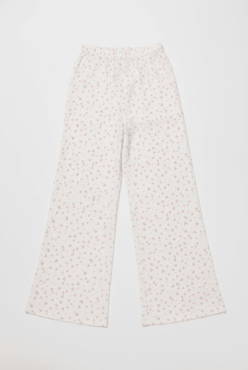 Shop Pixie and Peach Pixie & Peach Peachy Floral Trousers Trousers for women – premium loungewear and festival fashion at Spoiled Brat