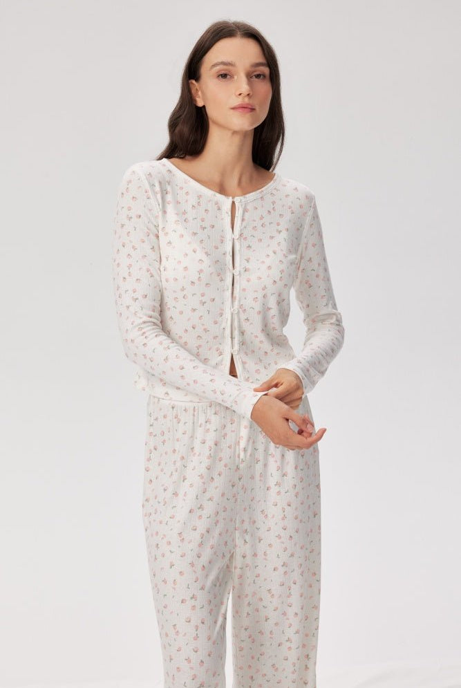 Shop Pixie and Peach Pixie & Peach Peachy Floral Trousers Trousers for women – premium loungewear and festival fashion at Spoiled Brat