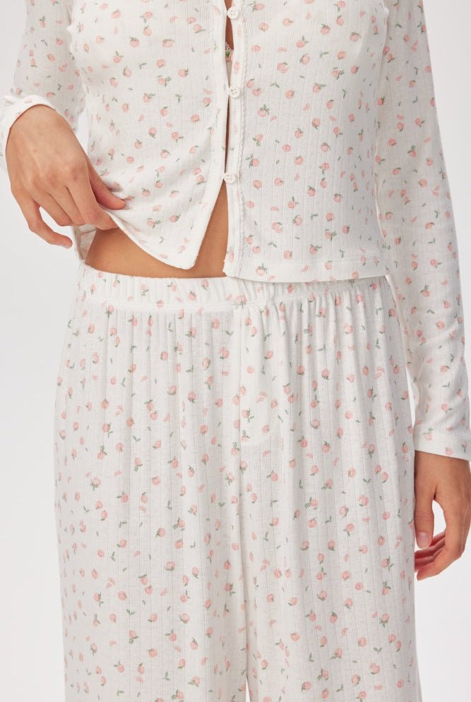Shop Pixie and Peach Pixie & Peach Peachy Floral Trousers Trousers for women – premium loungewear and festival fashion at Spoiled Brat