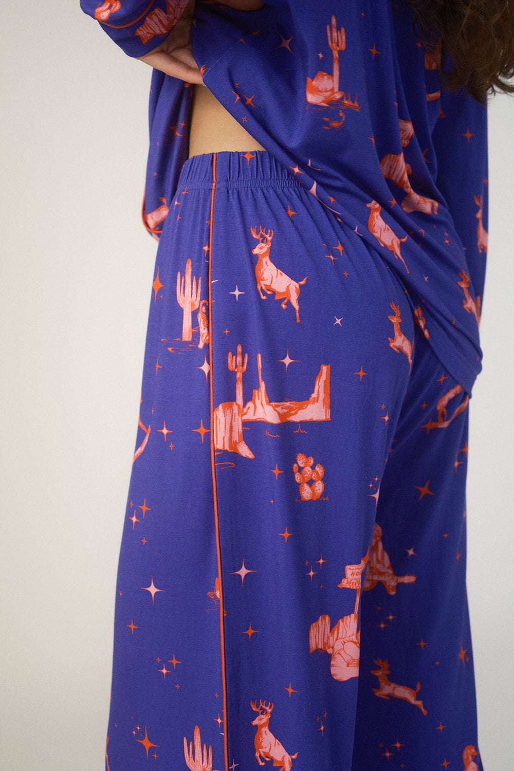 Shop Pixie and Peach Pixie & Peach Rodeo Reindeer Pyjama Set Pyjamas for women – premium loungewear and festival fashion at Spoiled Brat