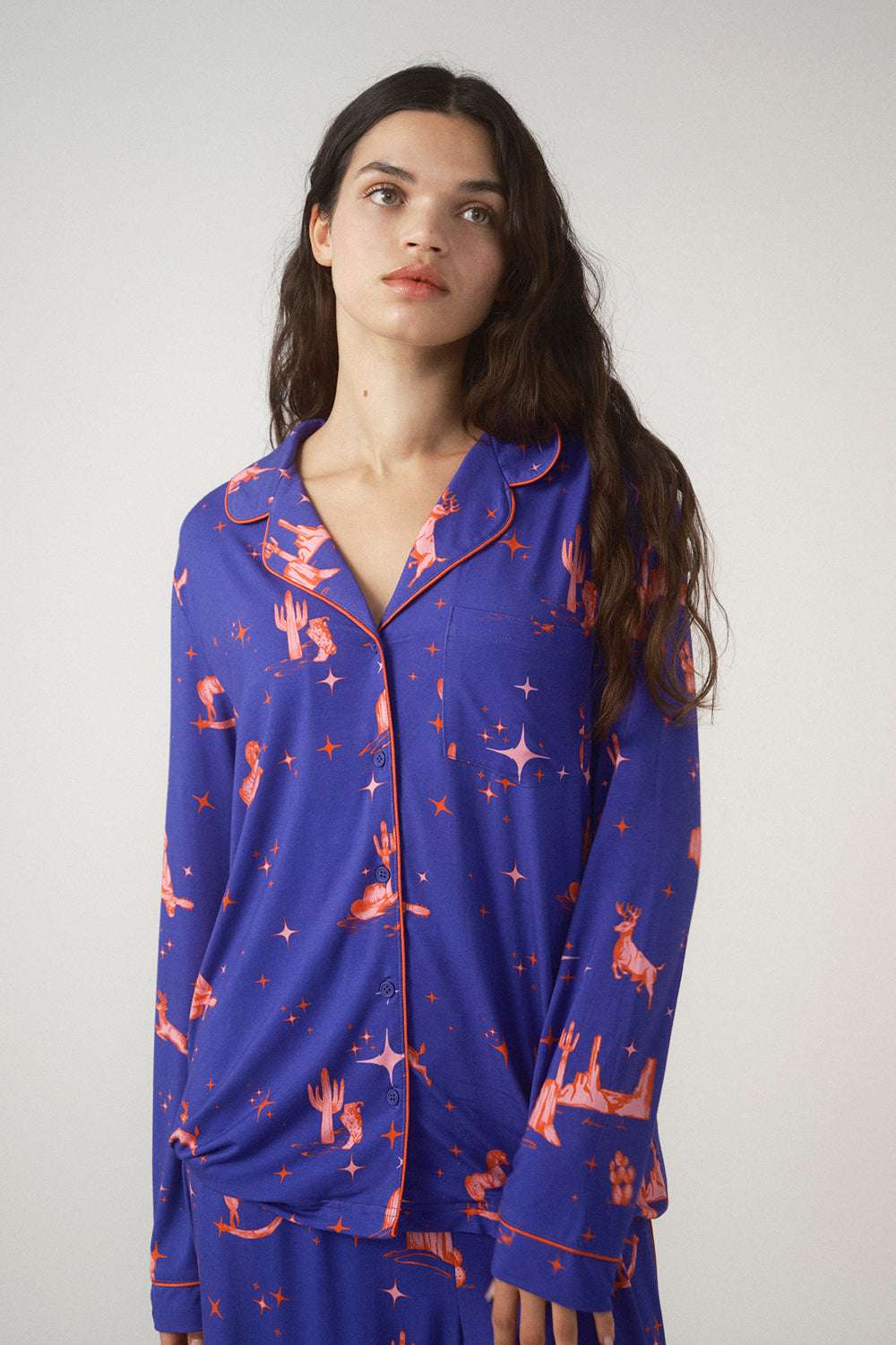 Shop Pixie and Peach Pixie & Peach Rodeo Reindeer Pyjama Set Pyjamas for women – premium loungewear and festival fashion at Spoiled Brat