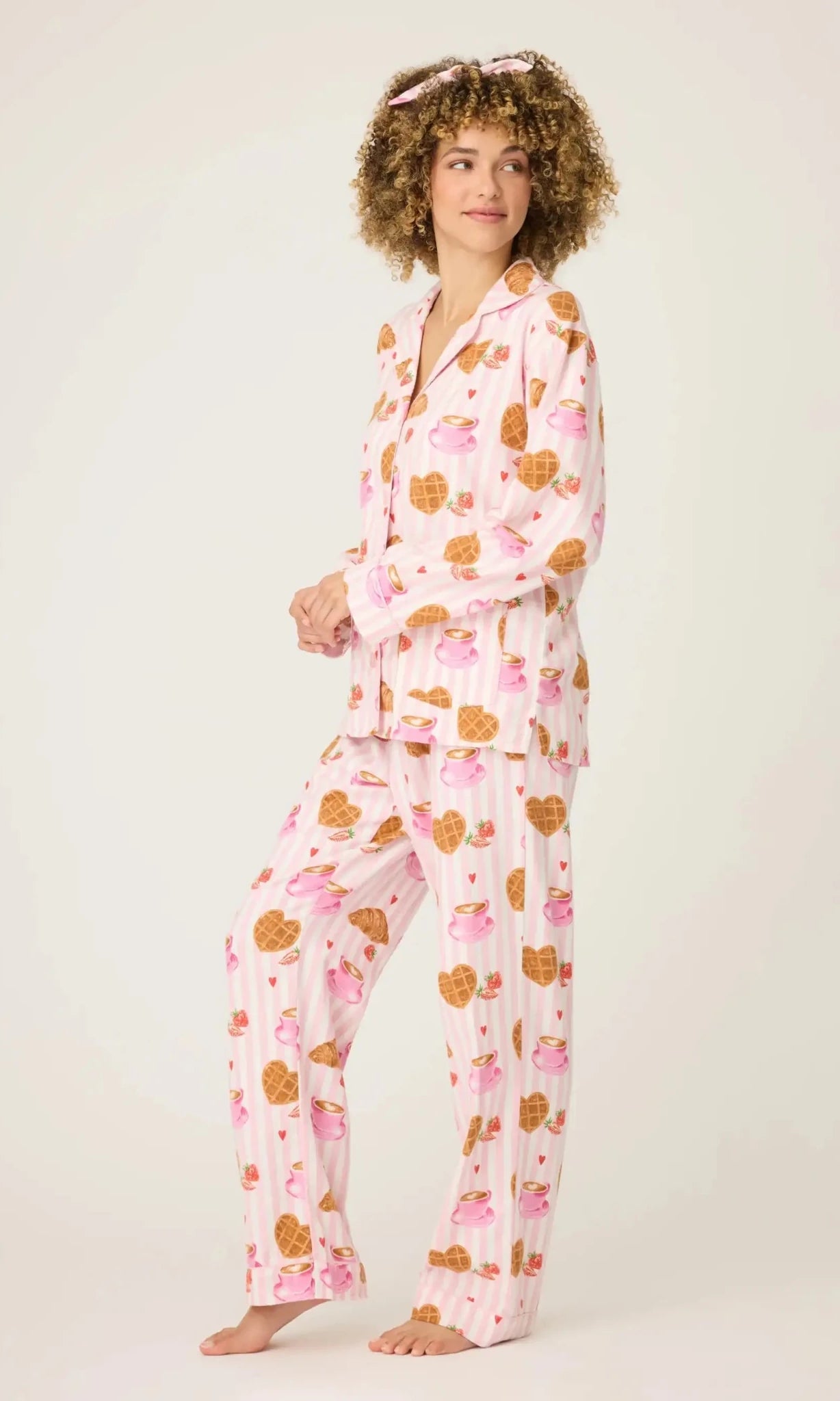 PJ Salvage Brunch Club Breakfast 3 - Piece Flannel PJ Set - Spoiled Brat