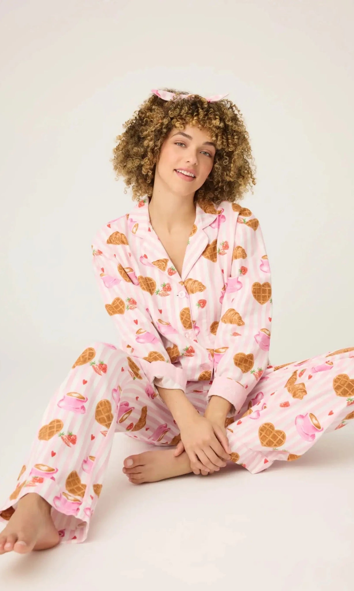 PJ Salvage Brunch Club Breakfast 3 - Piece Flannel PJ Set - Spoiled Brat