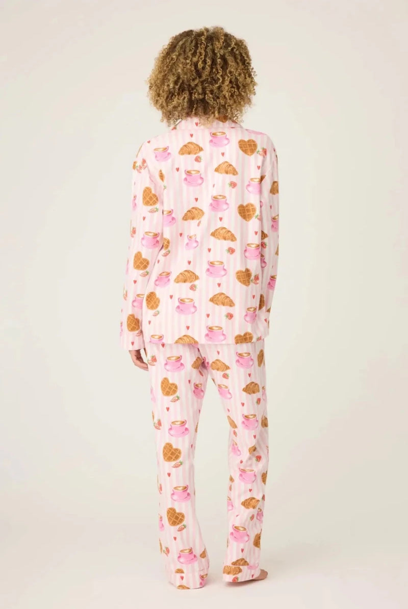 Shop PJ Salvage PJ Salvage Brunch Club Breakfast 3 - Piece Flannel PJ Set Pyjamas for women – premium loungewear and festival fashion at Spoiled Brat