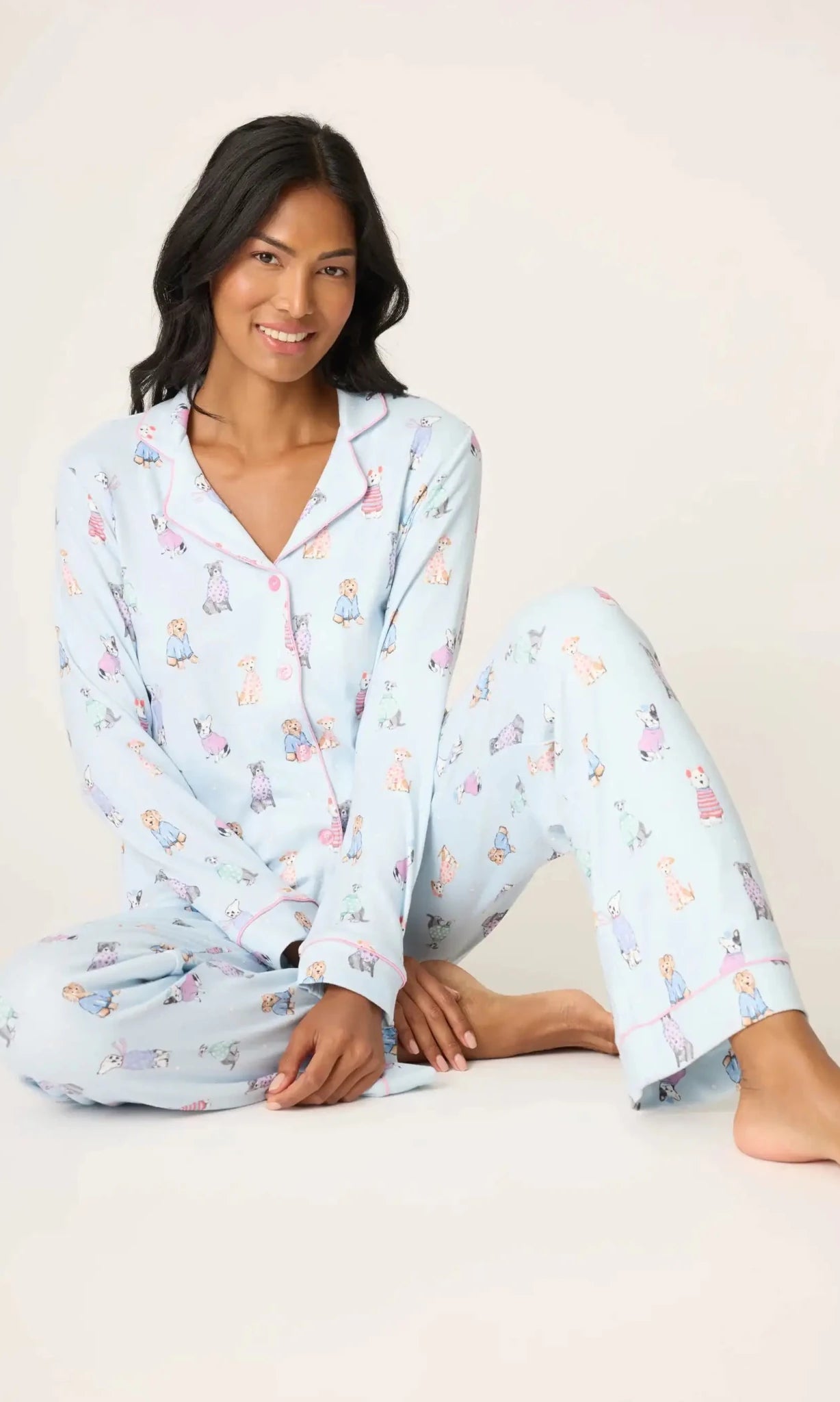 PJ Salvage Doggone Cold Dog Print Pointelle PJ Set - Spoiled Brat