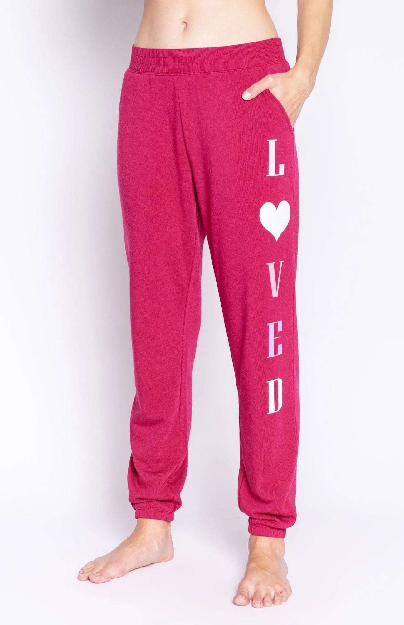 PJ Salvage Feeling Loved Sweatpants Jogger Bottoms by PJ Salvage as seen on celebrities