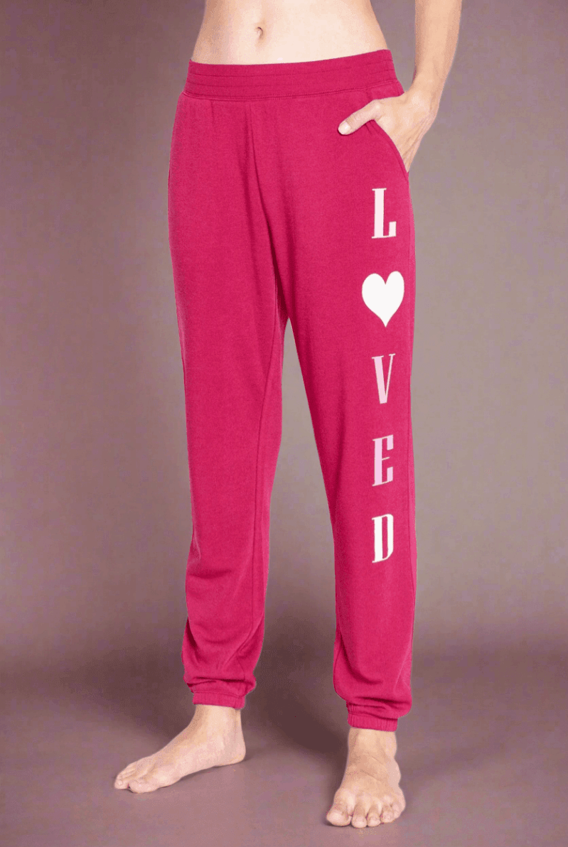 Shop PJ Salvage PJ Salvage Feeling Loved Sweatpants Jogger Bottoms for women – premium loungewear and festival fashion at Spoiled Brat