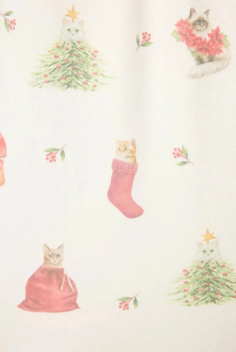 Shop PJ Salvage PJ Salvage Feline Festive Cat Print Christmas PJ Set Pyjamas for women – premium loungewear and festival fashion at Spoiled Brat
