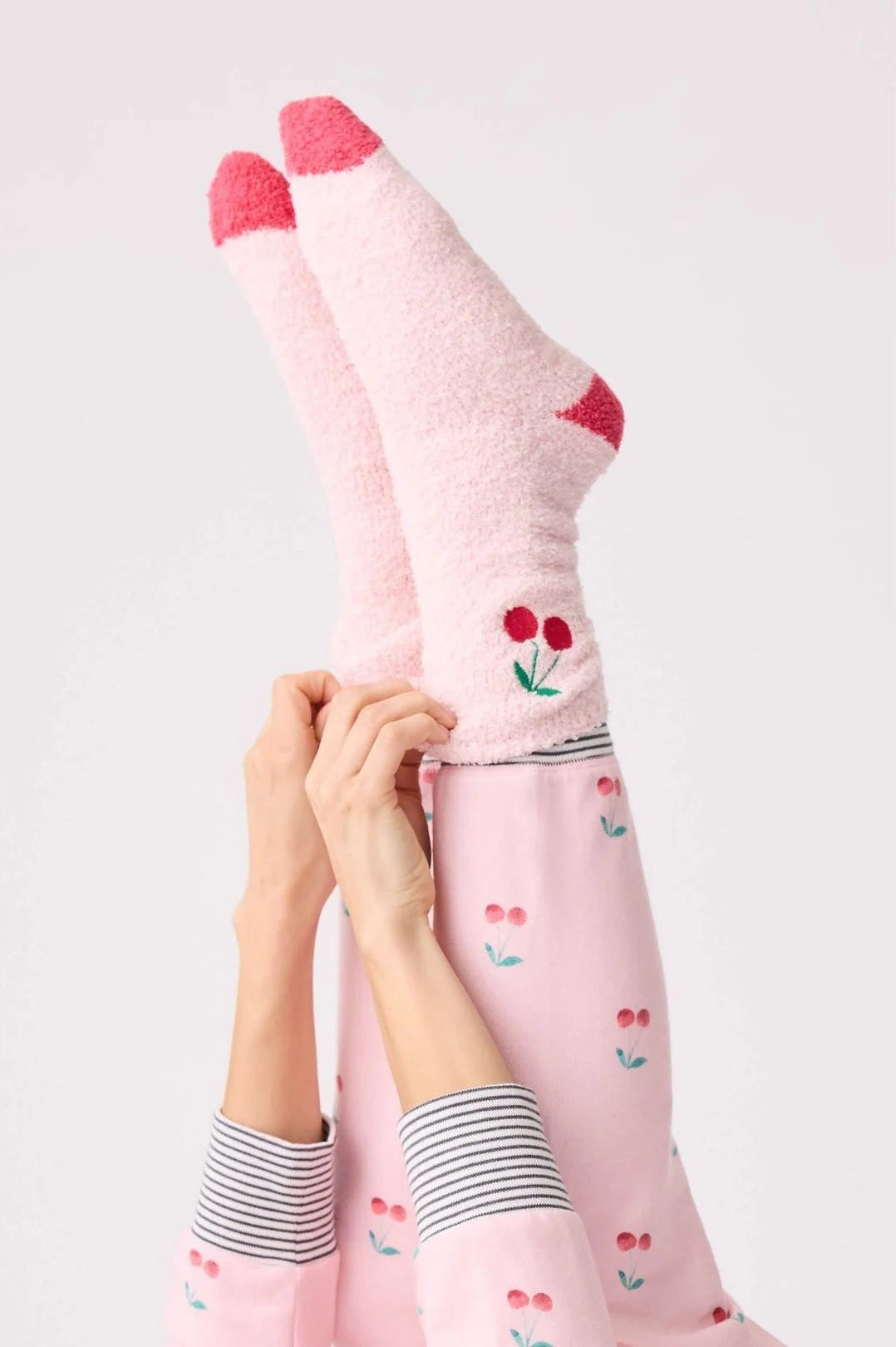 Shop PJ Salvage PJ Salvage Life is Sweet Cherry Fun Socks Socks for women – premium loungewear and festival fashion at Spoiled Brat
