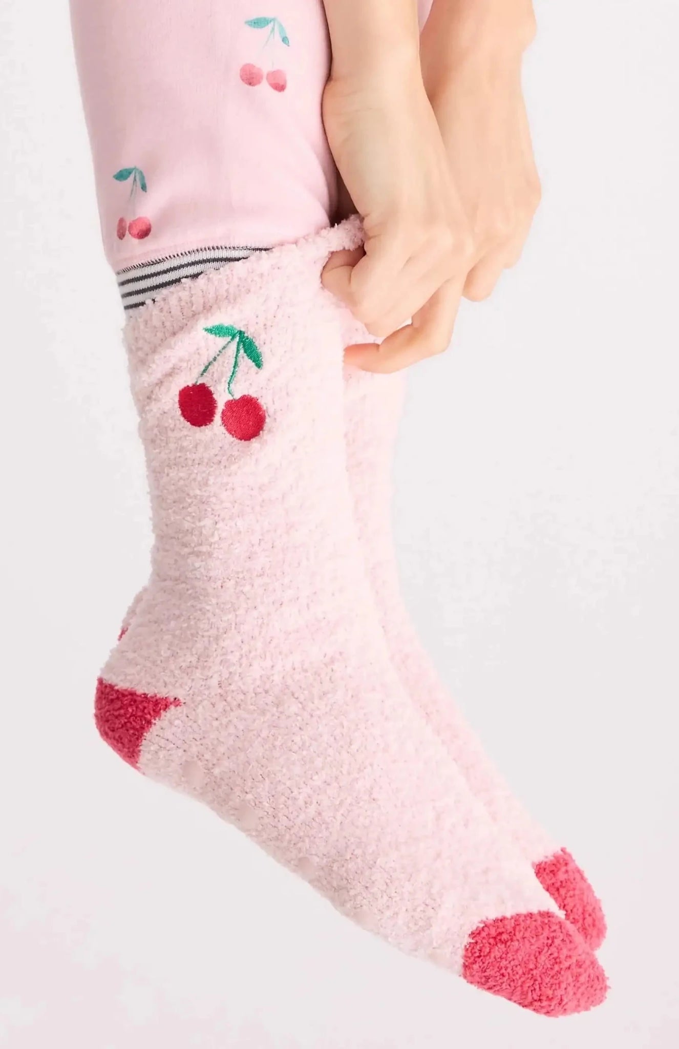 Shop PJ Salvage PJ Salvage Life is Sweet Cherry Fun Socks Socks for women – premium loungewear and festival fashion at Spoiled Brat