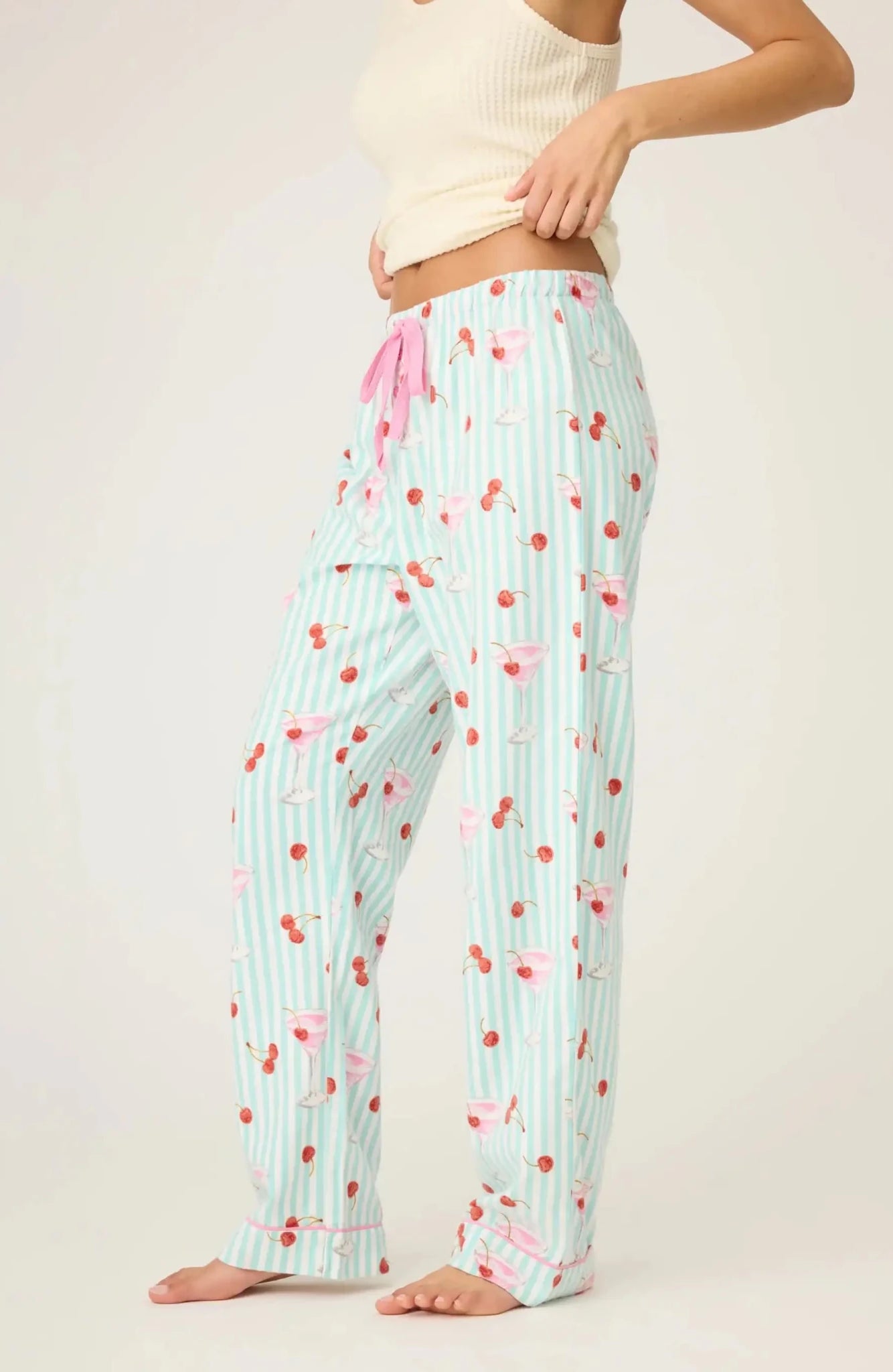 Shop PJ Salvage PJ Salvage Ma Cherie Cherry Print Flannel PJ Pants Pyjamas for women – premium loungewear and festival fashion at Spoiled Brat