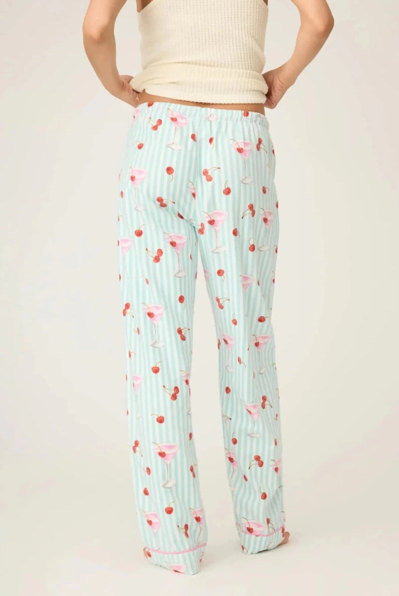 Shop PJ Salvage PJ Salvage Ma Cherie Cherry Print Flannel PJ Pants Pyjamas for women – premium loungewear and festival fashion at Spoiled Brat