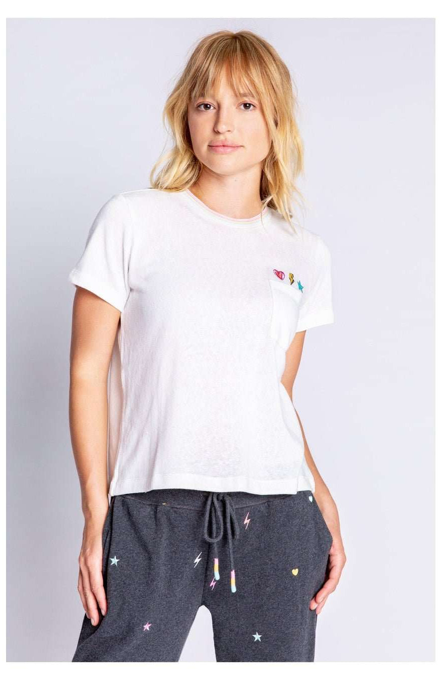 PJ Salvage One Love Embroidered T-Shirt T-Shirt by PJ Salvage as seen on celebrities