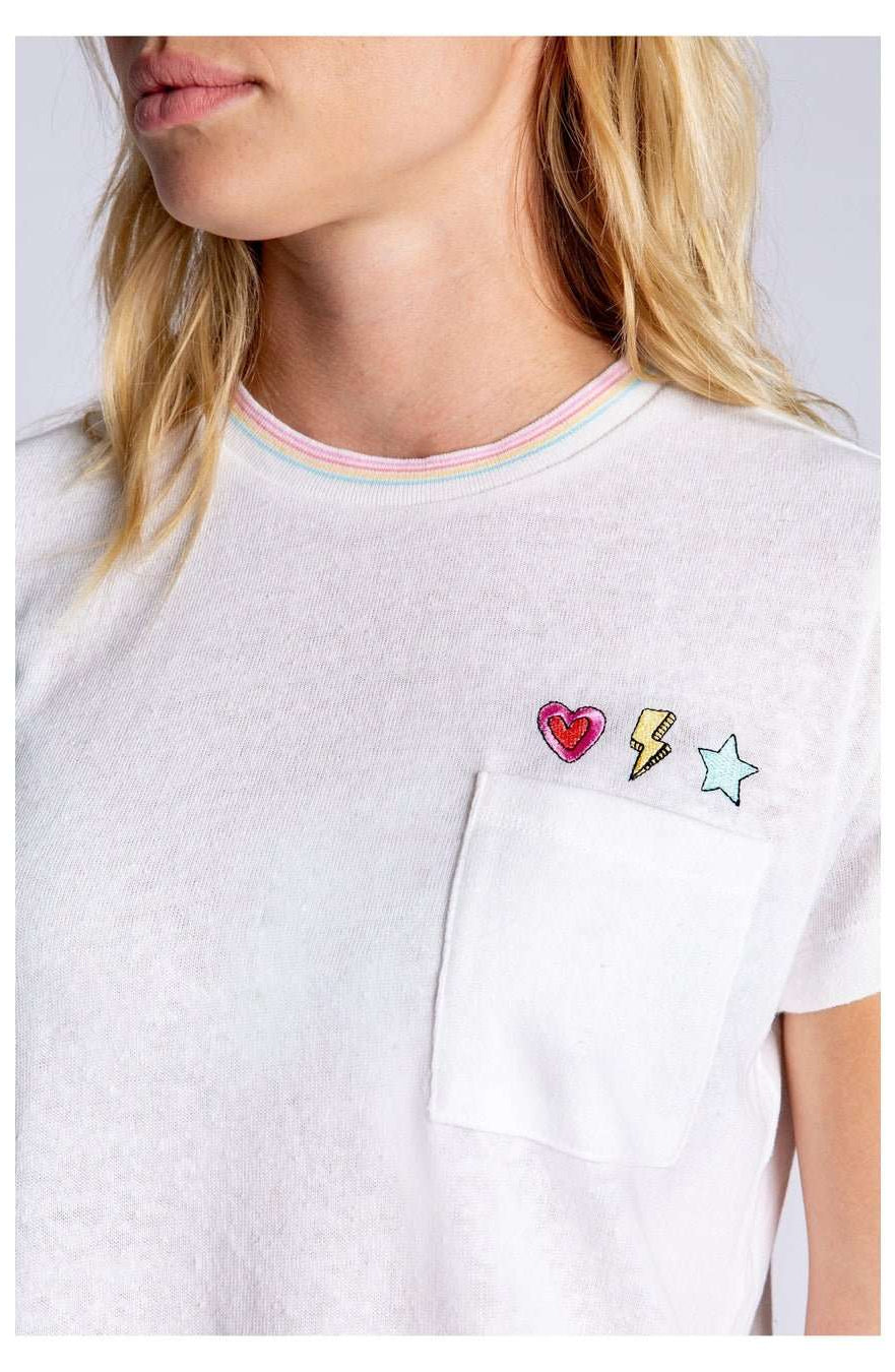 PJ Salvage One Love Embroidered T-Shirt - Spoiled Brat