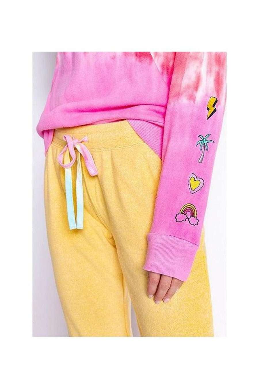 PJ Salvage One Love Ombre Tie Dye Crew Neck Long Sleeve Sweater Sweater by PJ Salvage as seen on celebrities