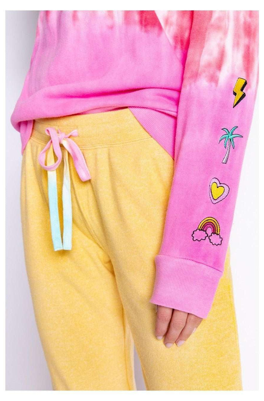 PJ Salvage One Love Ombre Tie Dye Crew Neck Long Sleeve Sweater Sweater by PJ Salvage as seen on celebrities