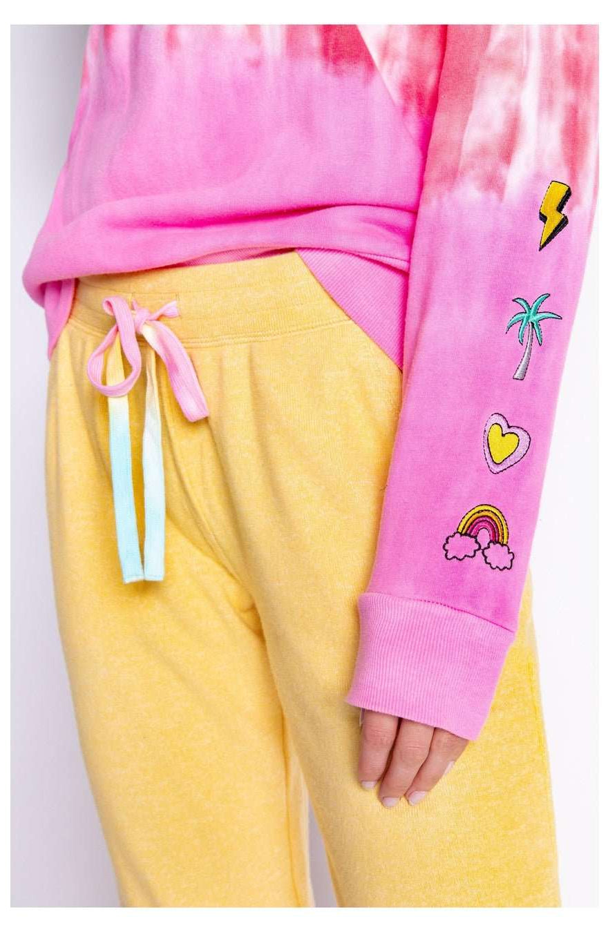 PJ Salvage One Love Ombre Tie Dye Crew Neck Long Sleeve Sweater - Spoiled Brat