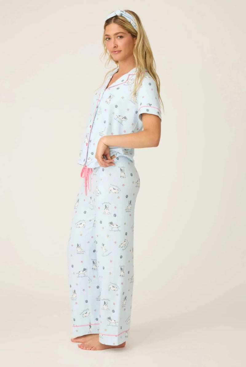 Shop PJ Salvage PJ Salvage Paws & Breathe Dog Print 3 - Piece PJ Set Pyjamas for women – premium loungewear and festival fashion at Spoiled Brat