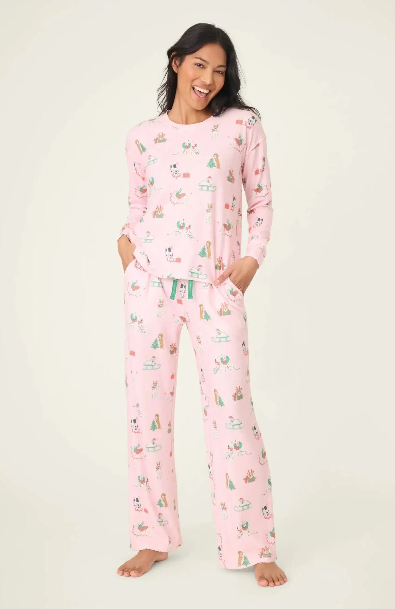 Shop PJ Salvage PJ Salvage Peace & Pawlidays Dog Print PJ Top Pyjamas for women – premium loungewear and festival fashion at Spoiled Brat