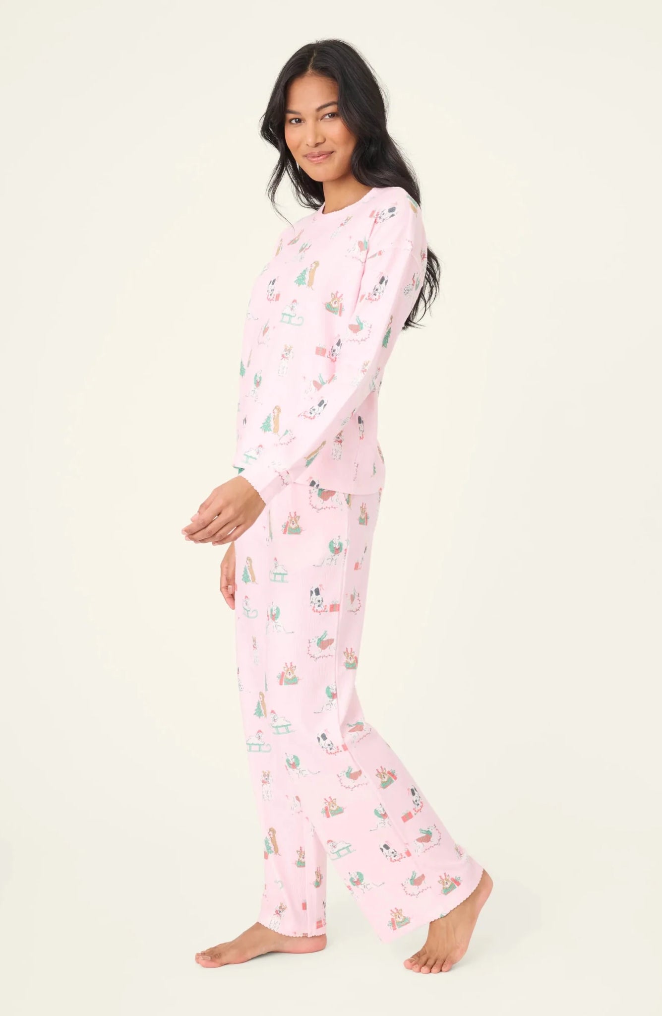 Shop PJ Salvage PJ Salvage Peace & Pawlidays Dog Print PJ Top Pyjamas for women – premium loungewear and festival fashion at Spoiled Brat