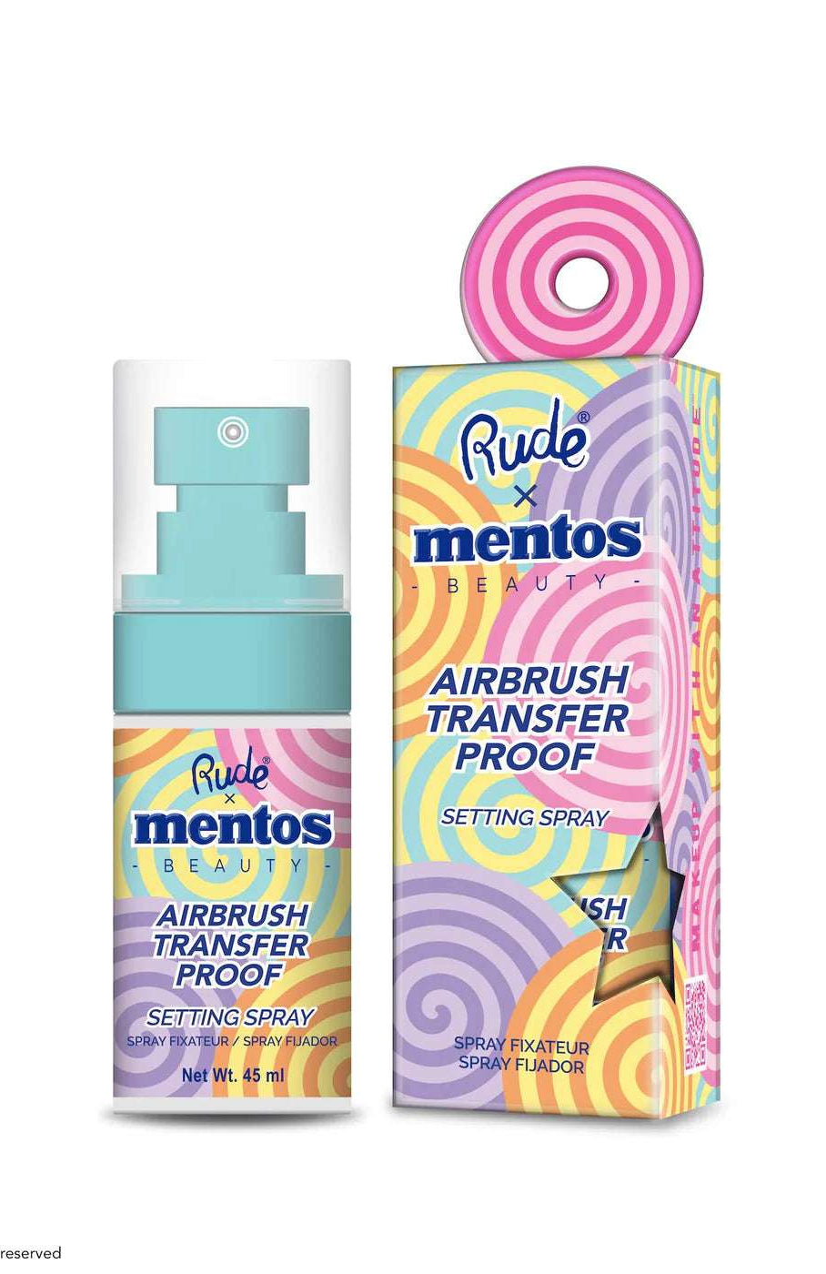 Shop Rude Cosmetics Rude Cosmetics Mentos Airbrush Transfer Proof Setting Spray Eyeshadow for women – premium loungewear and festival fashion at Spoiled Brat