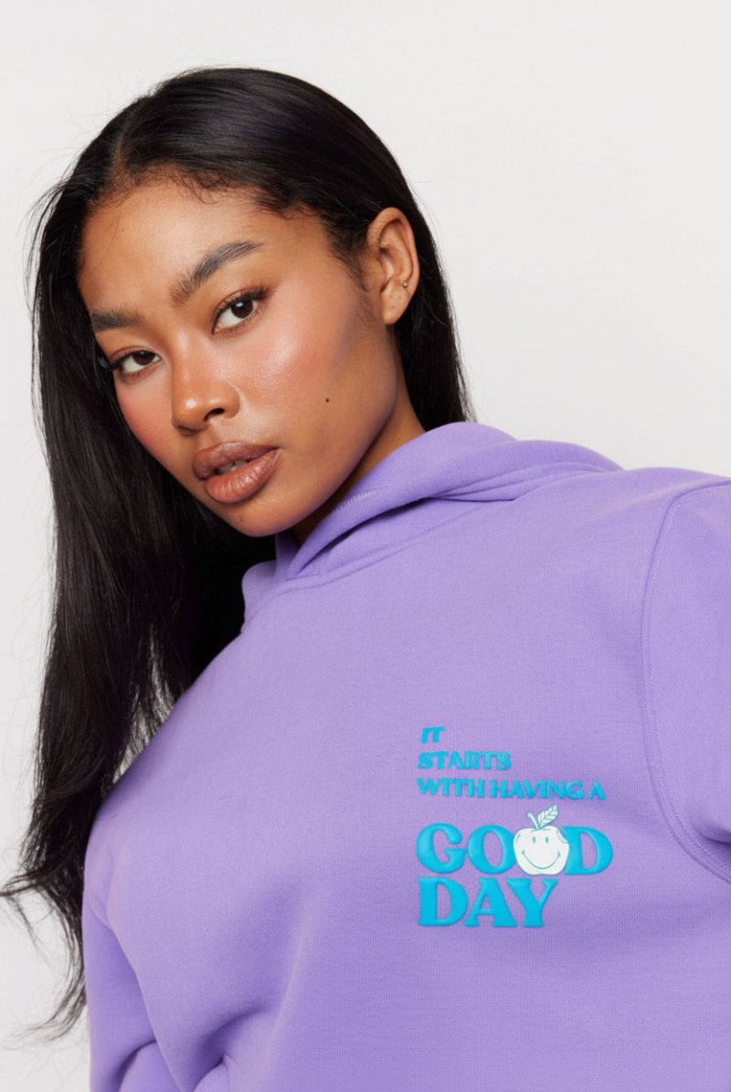 Shop Samii Ryan Samii Ryan Good Day Smileyworld Hoodie Hoodie for women – premium loungewear and festival fashion at Spoiled Brat