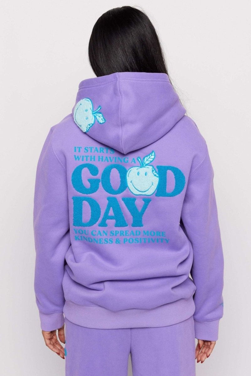 Shop Samii Ryan Samii Ryan Good Day Smileyworld Hoodie Hoodie for women – premium loungewear and festival fashion at Spoiled Brat