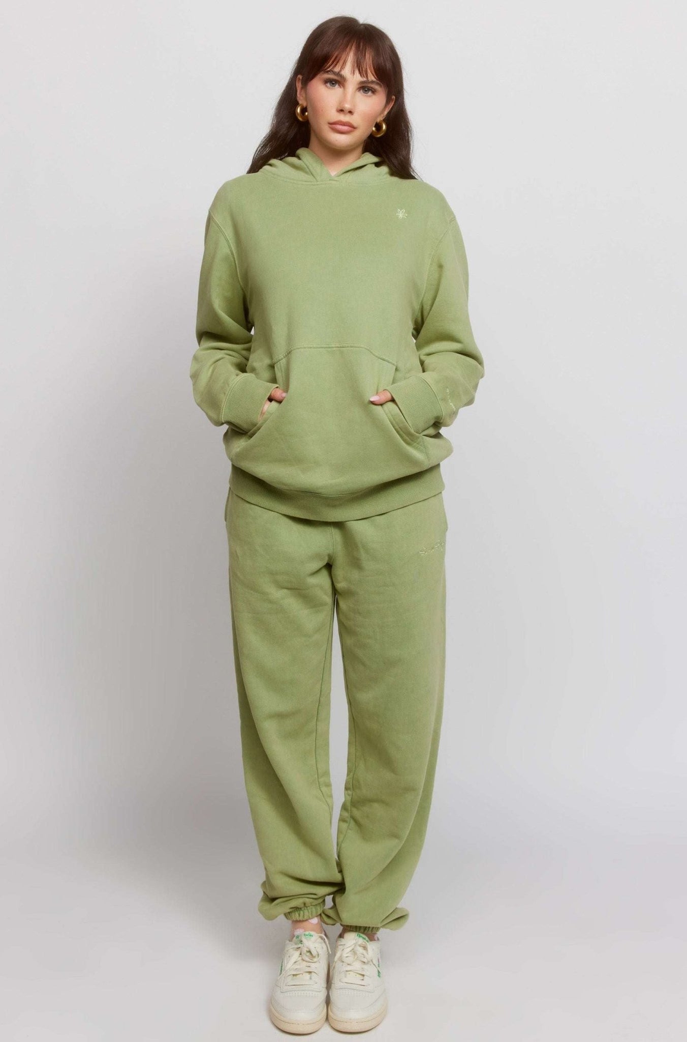 Shop Samii Ryan Samii Ryan Olive Hoodie Hooded Sweatshirt for women – premium loungewear and festival fashion at Spoiled Brat