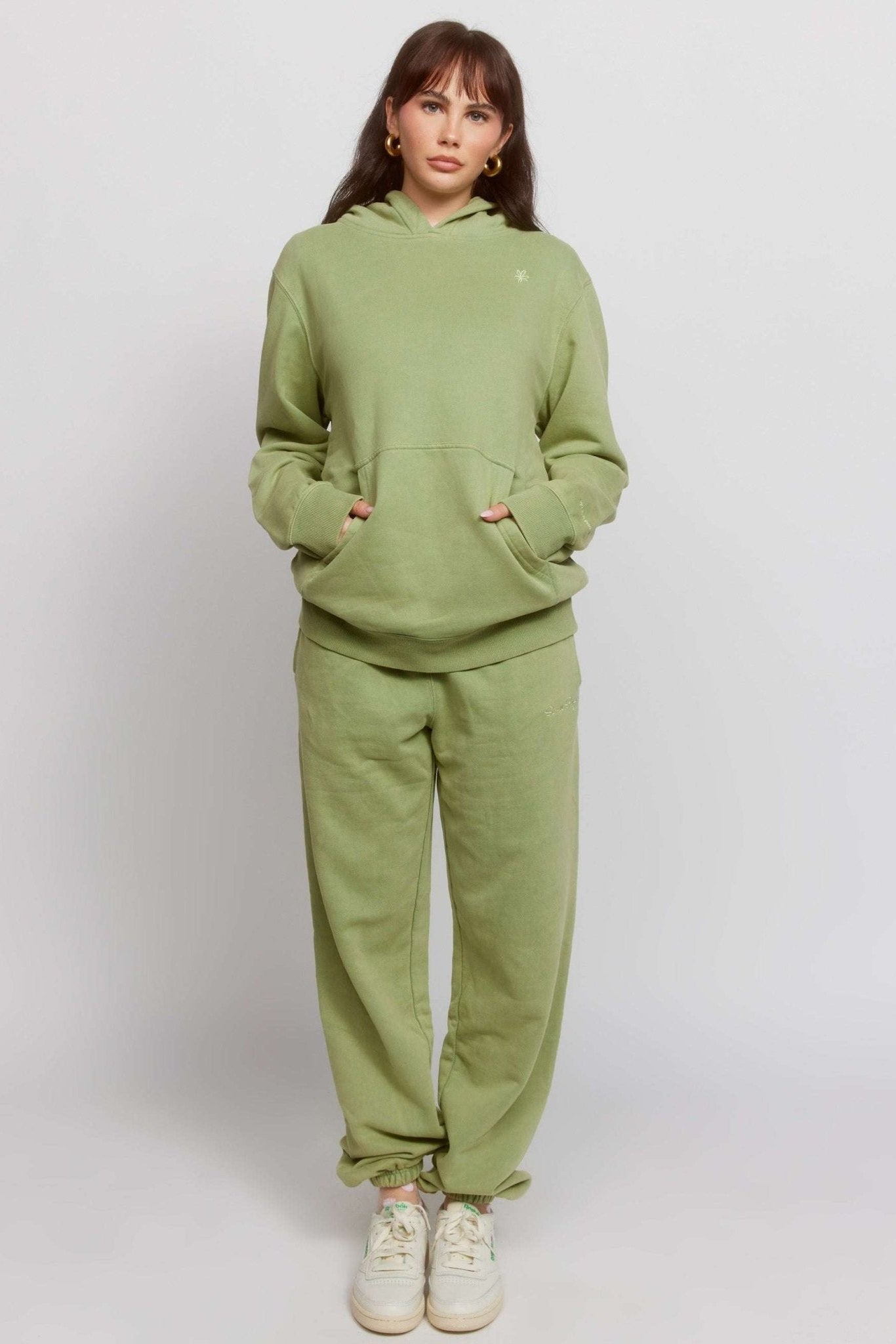 Shop Samii Ryan Samii Ryan Olive Hoodie Hooded Sweatshirt for women – premium loungewear and festival fashion at Spoiled Brat