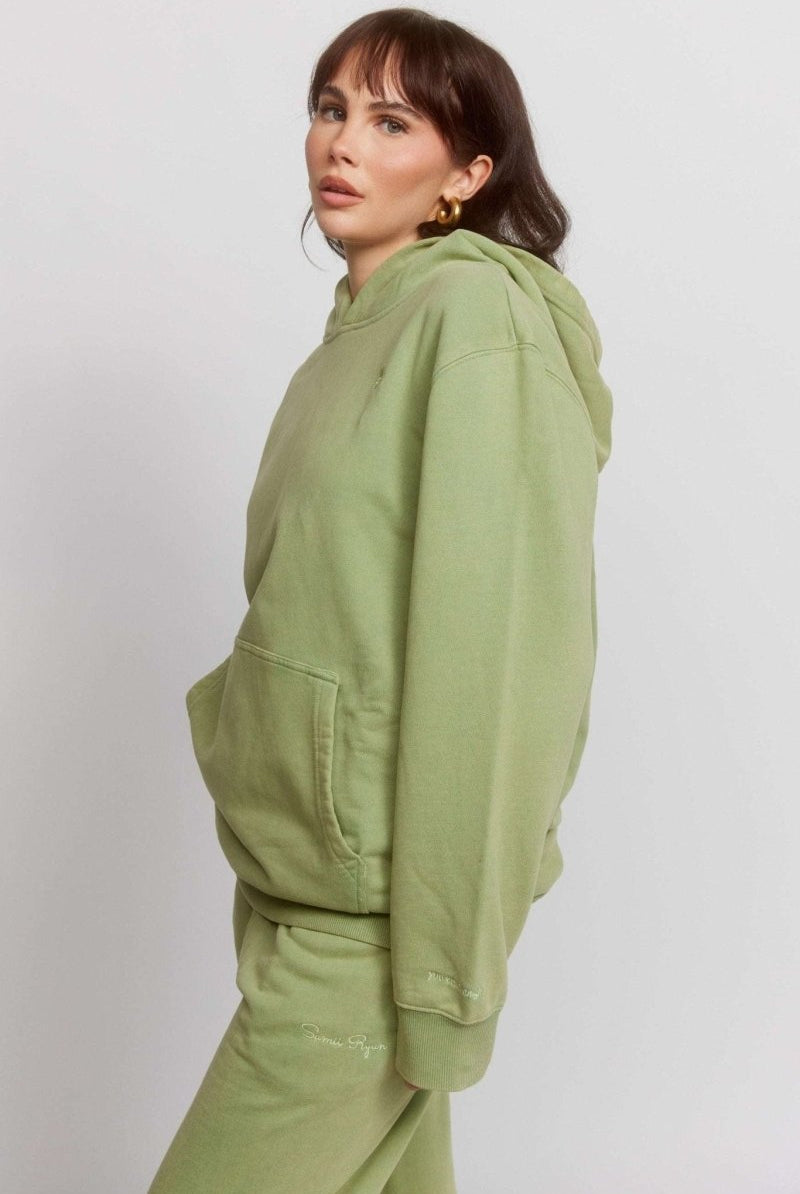 Shop Samii Ryan Samii Ryan Olive Hoodie Hooded Sweatshirt for women – premium loungewear and festival fashion at Spoiled Brat